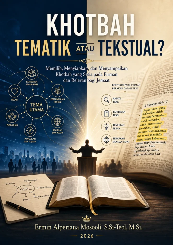 Sampul Buku Khotbah Tematik atau Tekstual karya Ermin Alperiana Mosooli
